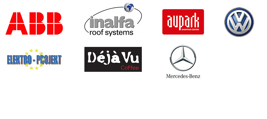 Aupart Piešťany, Mercedes Moravany, Vacuumschmelze, ABB, Volkswagen, inalfa roof systems, DeJaVú café, Elektro-projekt